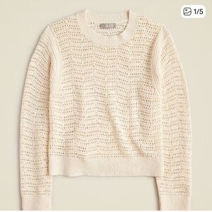 J Crew Pointelle Crewneck Sweater